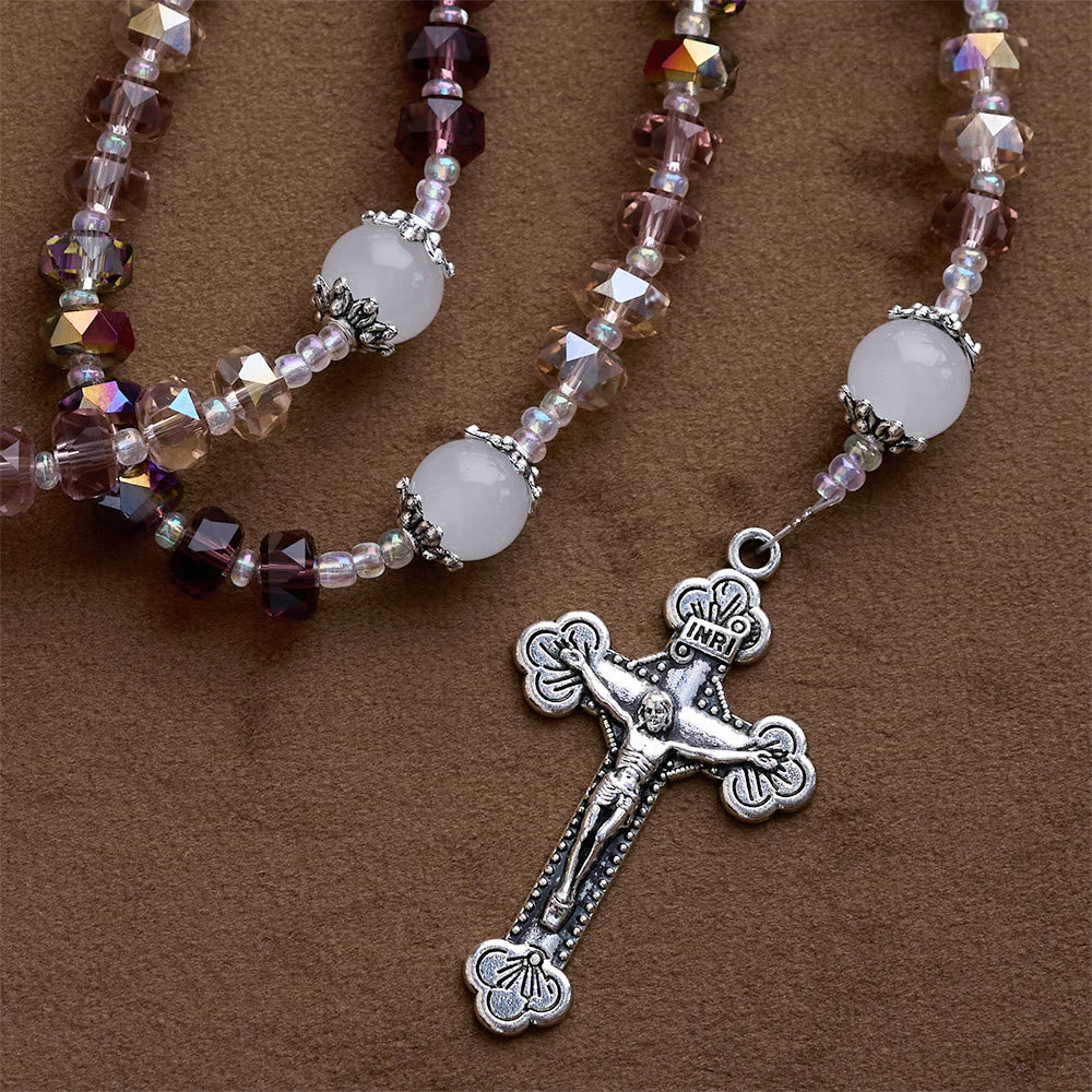 SolaceBeads Purple Tone Crystal Contemplation Rosary: A Faceted Refuge of Light - image 1