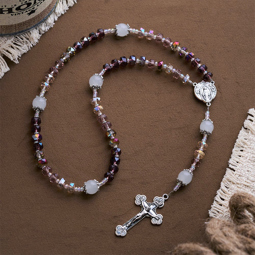 SolaceBeads Purple Tone Crystal Contemplation Rosary: A Faceted Refuge of Light - image 6
