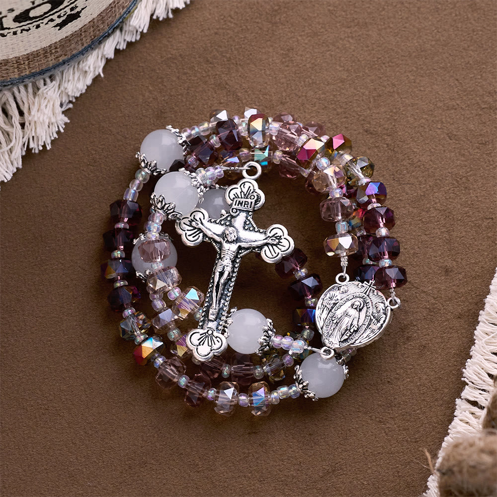 SolaceBeads Purple Tone Crystal Contemplation Rosary: A Faceted Refuge of Light - image 3