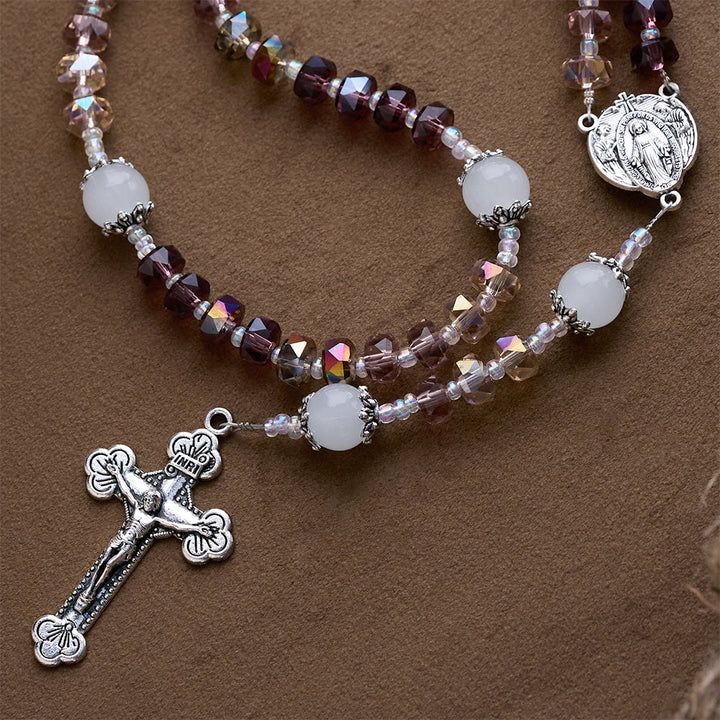 SolaceBeads Purple Tone Crystal Contemplation Rosary: A Faceted Refuge of Light - image 5