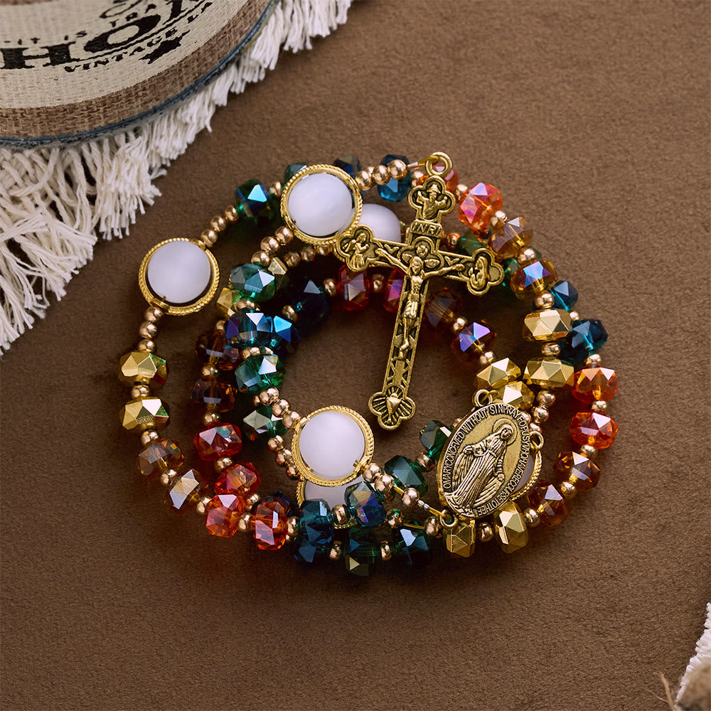 SolaceBeads Mystical Rose Tone Rosary: A Prismatic Tapestry of Grace - image 2