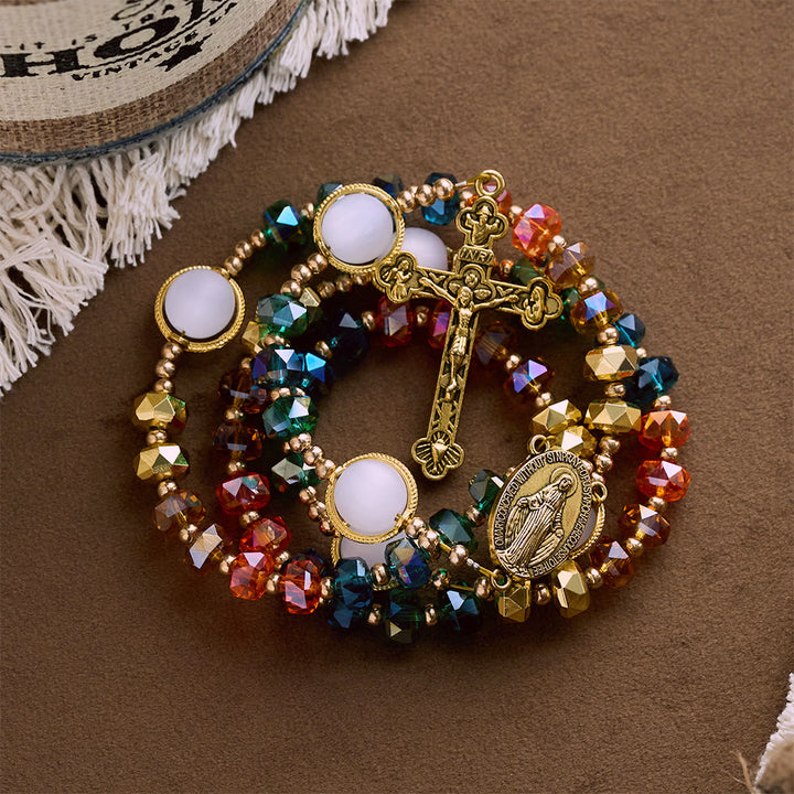 SolaceBeads Mystical Rose Tone Rosary: A Prismatic Tapestry of Grace - image 2