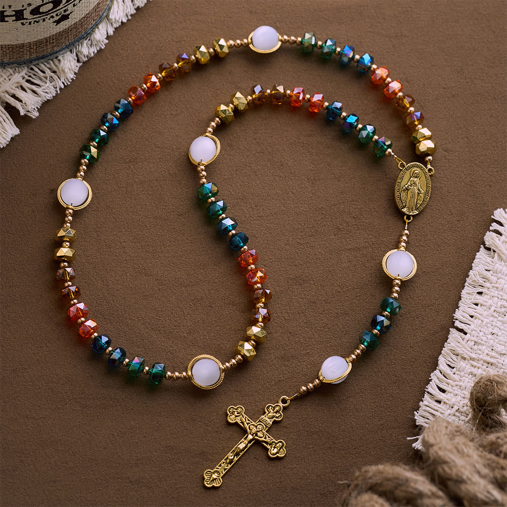 SolaceBeads Mystical Rose Tone Rosary: A Prismatic Tapestry of Grace - image 6
