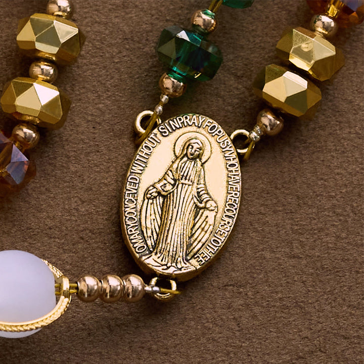 SolaceBeads Mystical Rose Tone Rosary: A Prismatic Tapestry of Grace - image 4