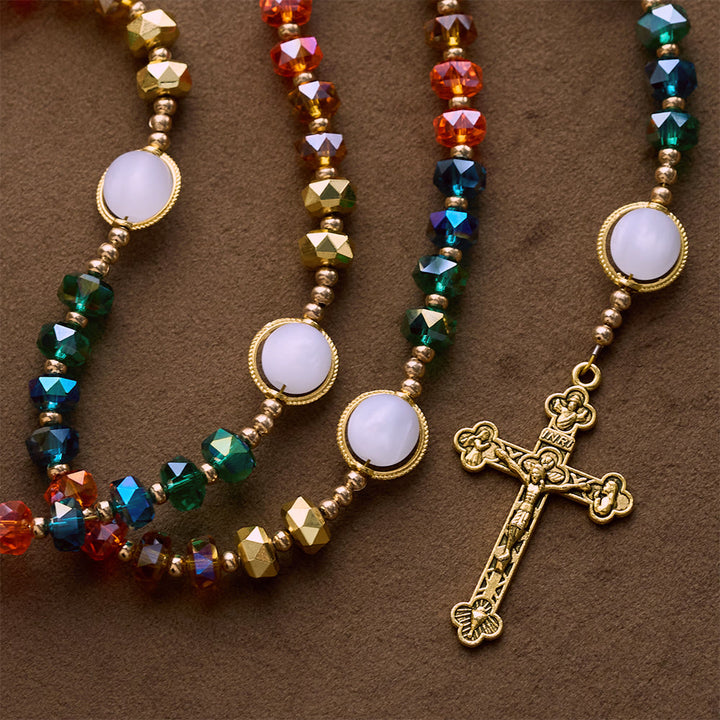 SolaceBeads Mystical Rose Tone Rosary: A Prismatic Tapestry of Grace - image 1