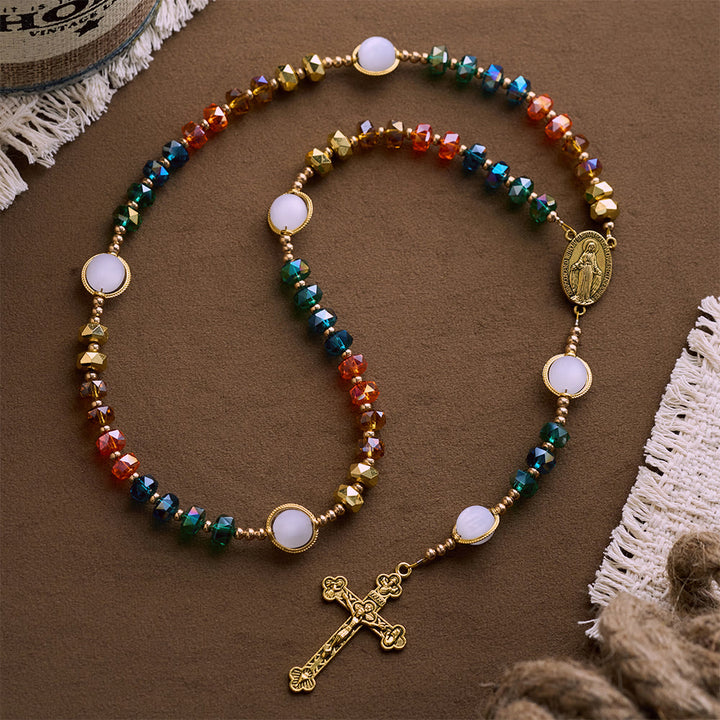 SolaceBeads Mystical Rose Tone Rosary: A Prismatic Tapestry of Grace - image 5