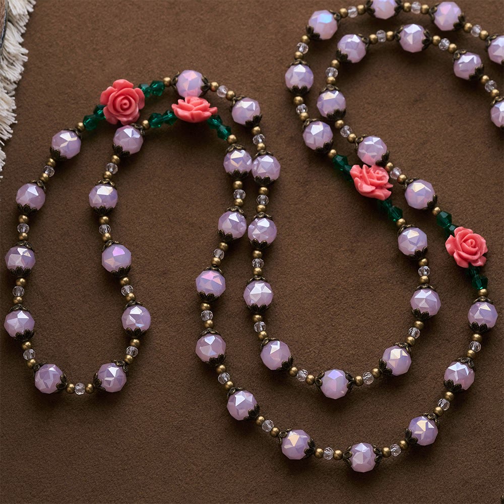 SolaceBeads The Shower of Roses St. Thérèse Rosary: Light Pink Beads Faith in Full Bloom - image 4
