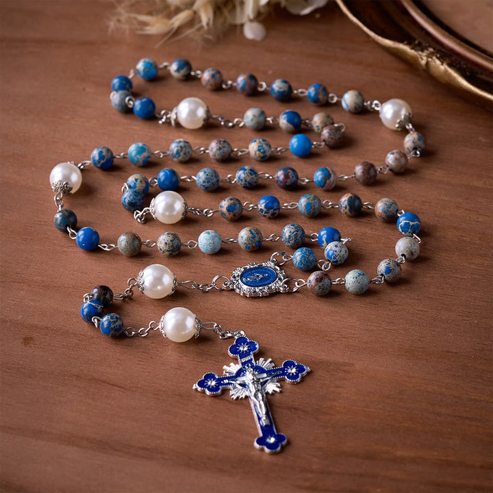 SolaceBeads Royal Blue Imperial Jasper Rosary: A Deep Anchor for the Soul - image 4