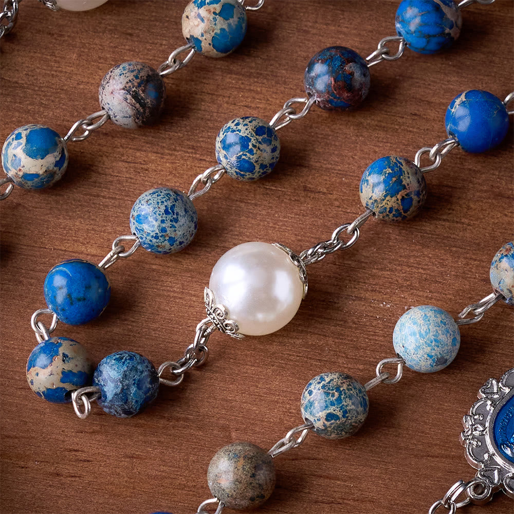 SolaceBeads Royal Blue Imperial Jasper Rosary: A Deep Anchor for the Soul - image 4