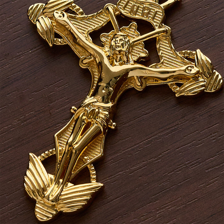 SolaceBeads Golden/Silver Exquisite Details Crucifix Pendant Necklace - image 5