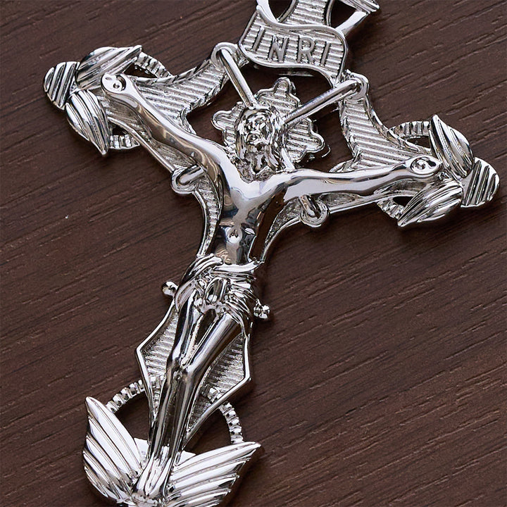 SolaceBeads Golden/Silver Exquisite Details Crucifix Pendant Necklace - image 4