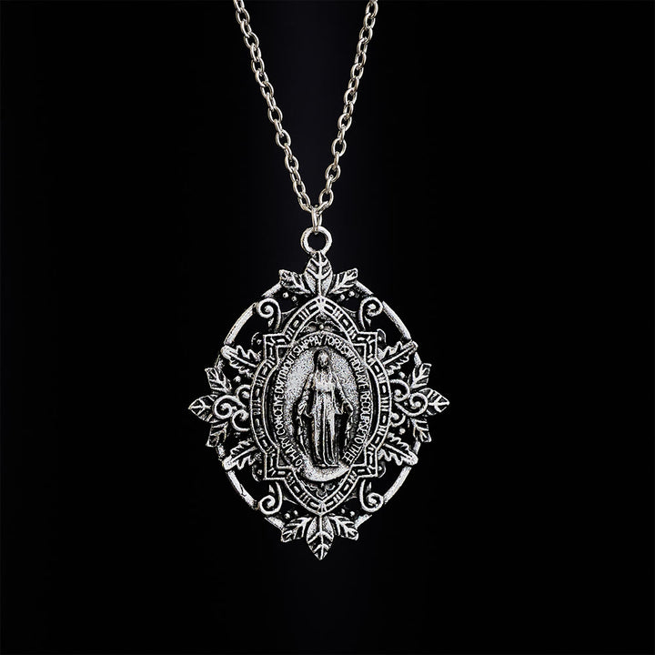 SolaceBeads Golden/Silver Retro &amp; Exquisite Miraculous Medal Our Lady Pendant Necklace - image 7