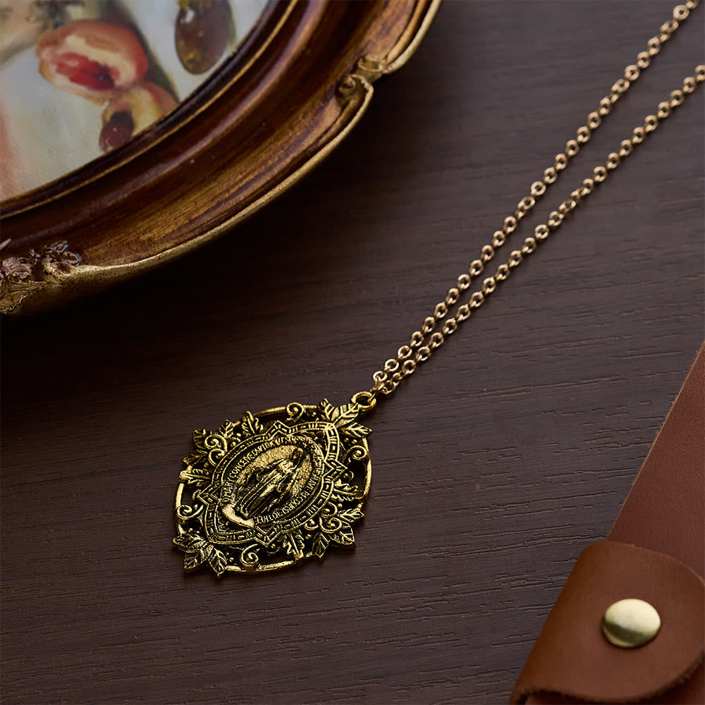 SolaceBeads Golden/Silver Retro &amp; Exquisite Miraculous Medal Our Lady Pendant Necklace - image 10
