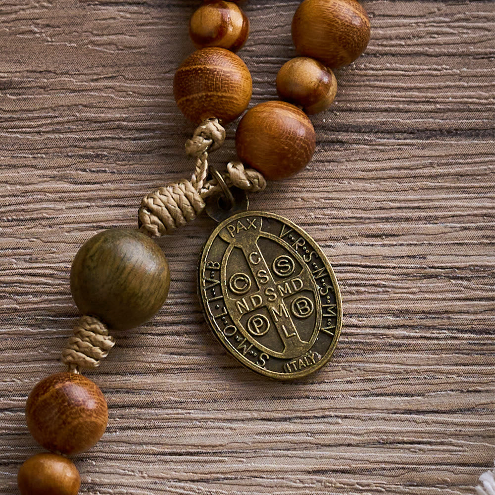 SolaceBeads Woodland Grace Rosary: Made with Sandalwood &amp; Verawood &amp; Pine - image 5