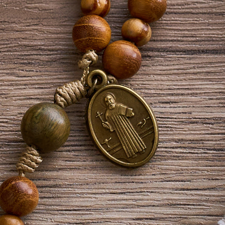 SolaceBeads Woodland Grace Rosary: Made with Sandalwood &amp; Verawood &amp; Pine - image 6