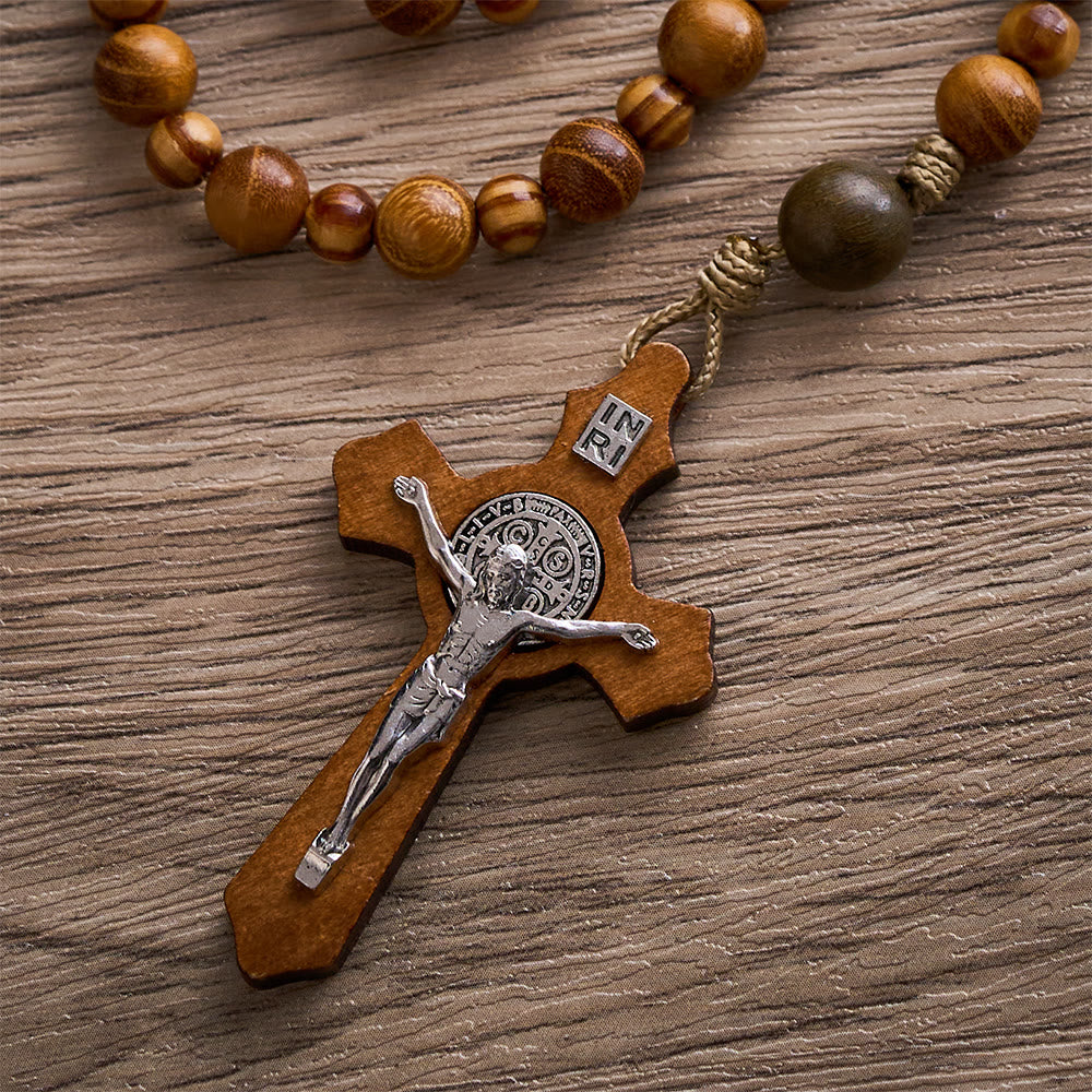 SolaceBeads Woodland Grace Rosary: Made with Sandalwood &amp; Verawood &amp; Pine - image 7