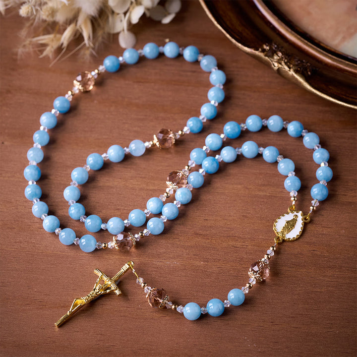 SolaceBeads Serene Waters Aquamarine Beads Rosary - image 2