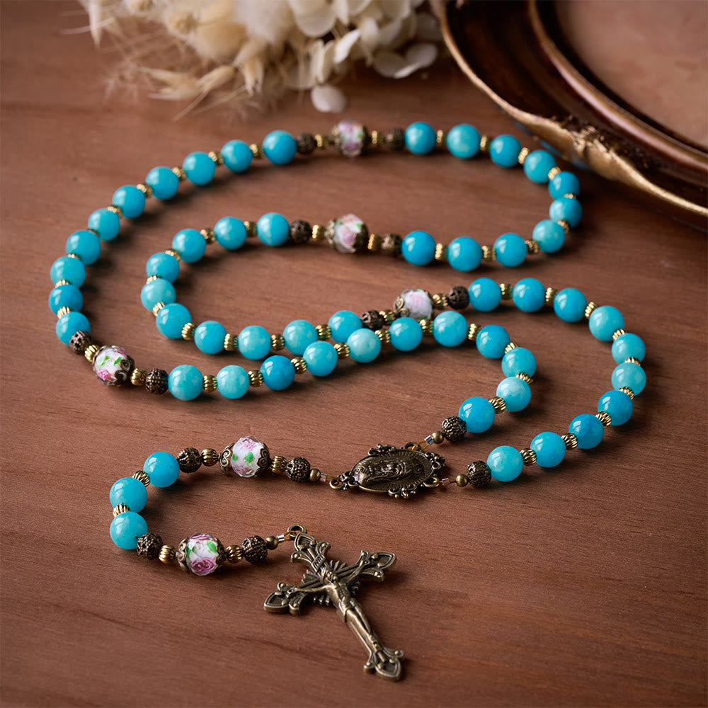 SolaceBeads The River of Hope Rosary: Rooted in Courage--Made with Amazonite Beads - image 2