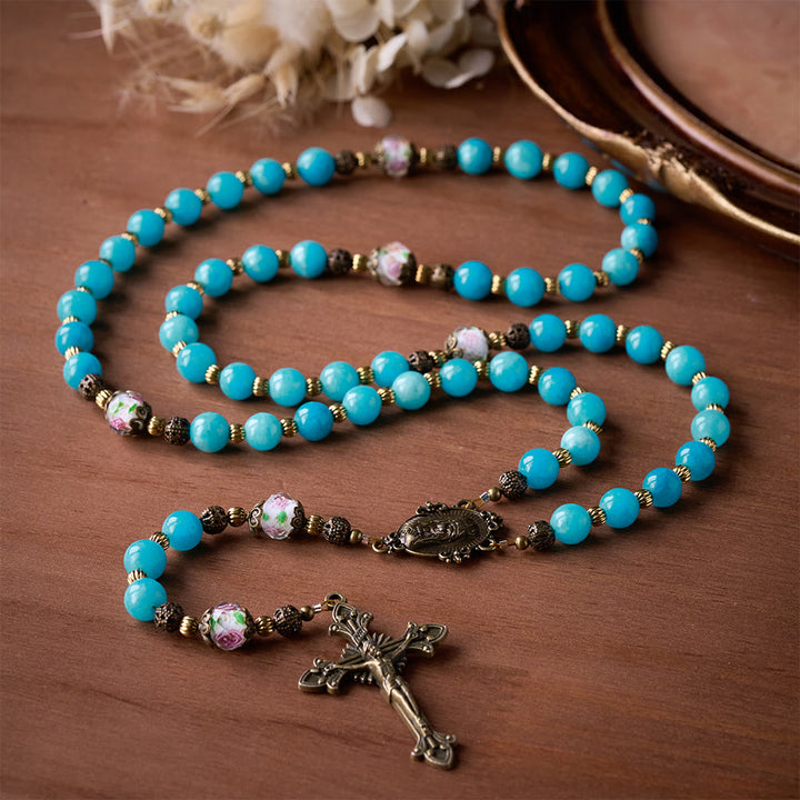 SolaceBeads The River of Hope Rosary: Rooted in Courage--Made with Amazonite Beads - image 2
