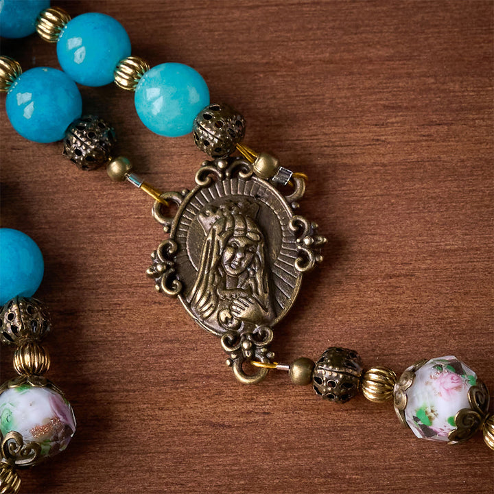 SolaceBeads The River of Hope Rosary: Rooted in Courage--Made with Amazonite Beads - image 4