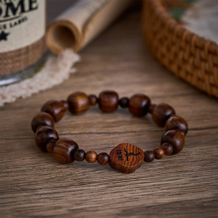 SolaceBeads The Rosewood Barrel Beads Daily Solace Bracelet: Faith Close at Hand - Rosewood - image 0