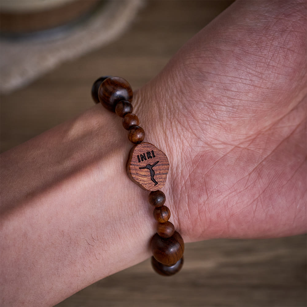 SolaceBeads The Rosewood Barrel Beads Daily Solace Bracelet: Faith Close at Hand - image 1