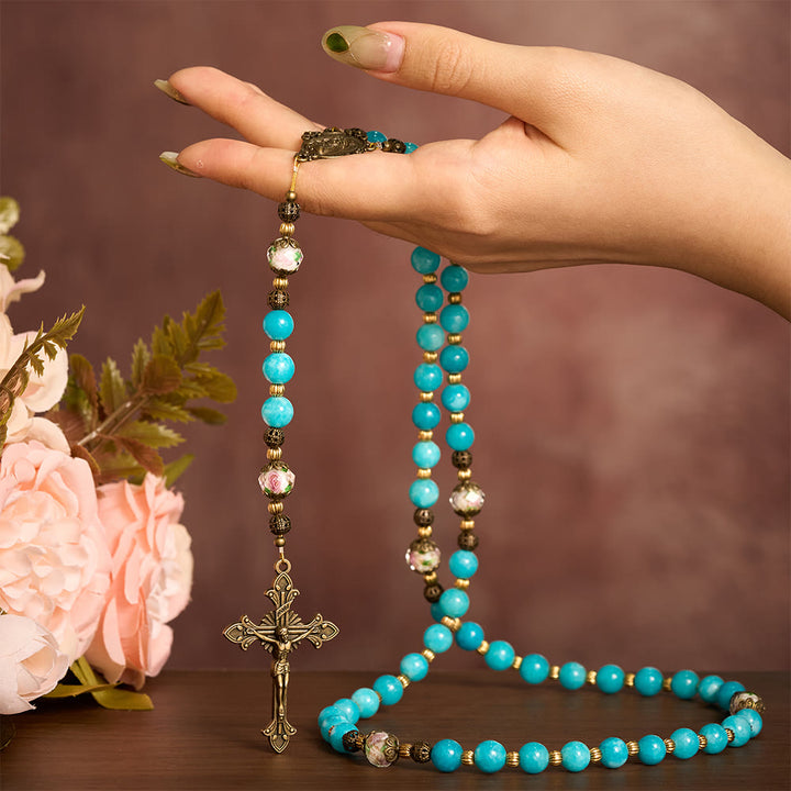 SolaceBeads The River of Hope Rosary: Rooted in Courage--Made with Amazonite Beads - image 1