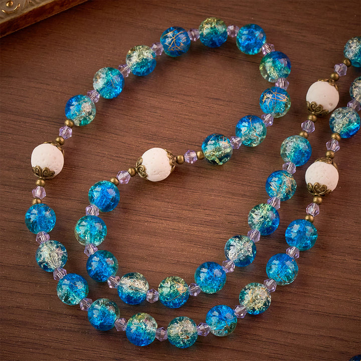 SolaceBeads Sapphire Blue Glass Rosary – Spiritual Protection Prayer Beads for Faith - image 3