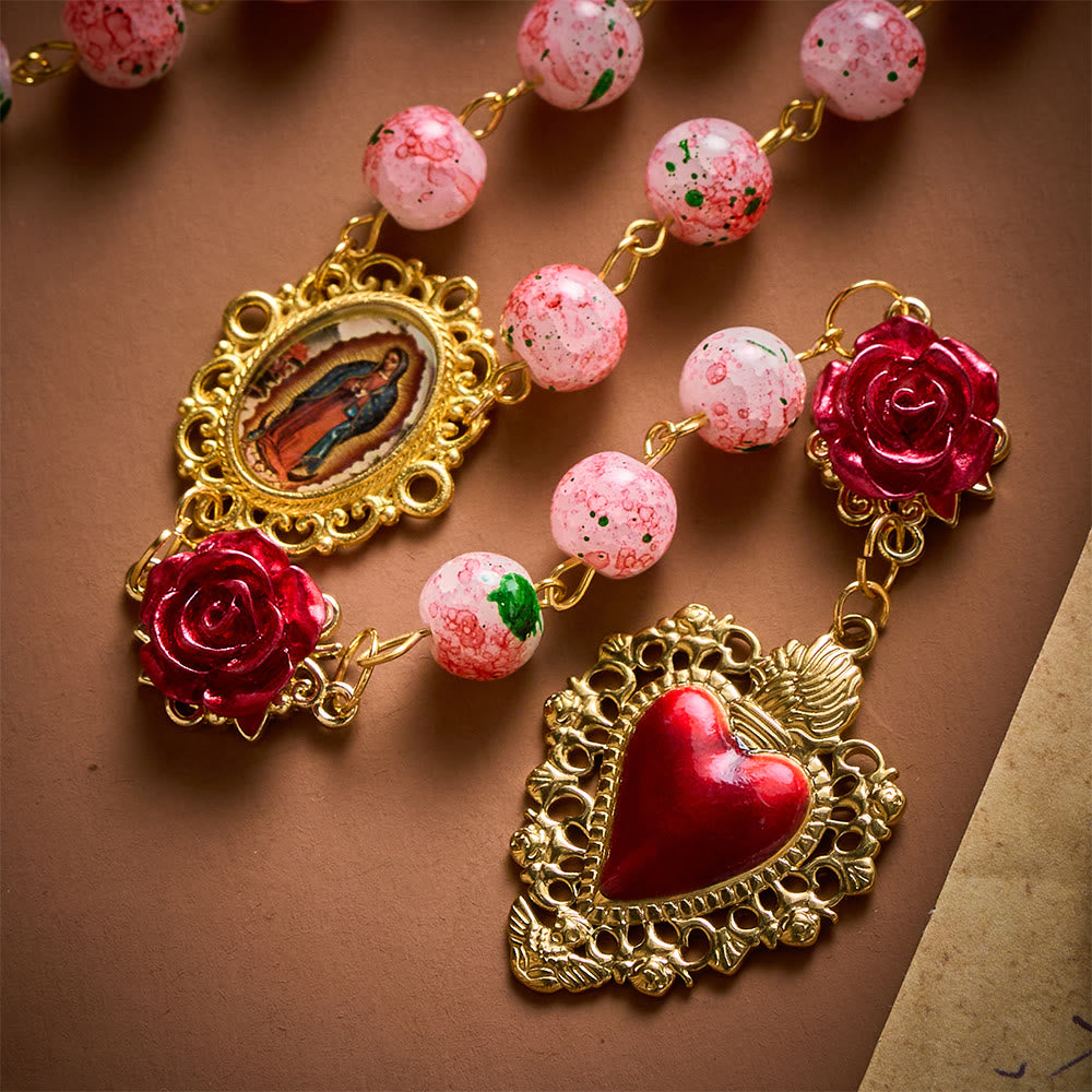 SolaceBeads Watercolor Beads Artistic Rosary – Handcrafted Beads for Light &amp; Spiritual Comfort - image 4