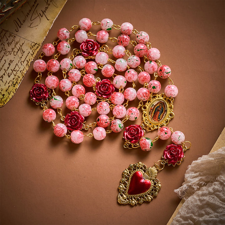 SolaceBeads Watercolor Beads Artistic Rosary – Handcrafted Beads for Light &amp; Spiritual Comfort - image 3