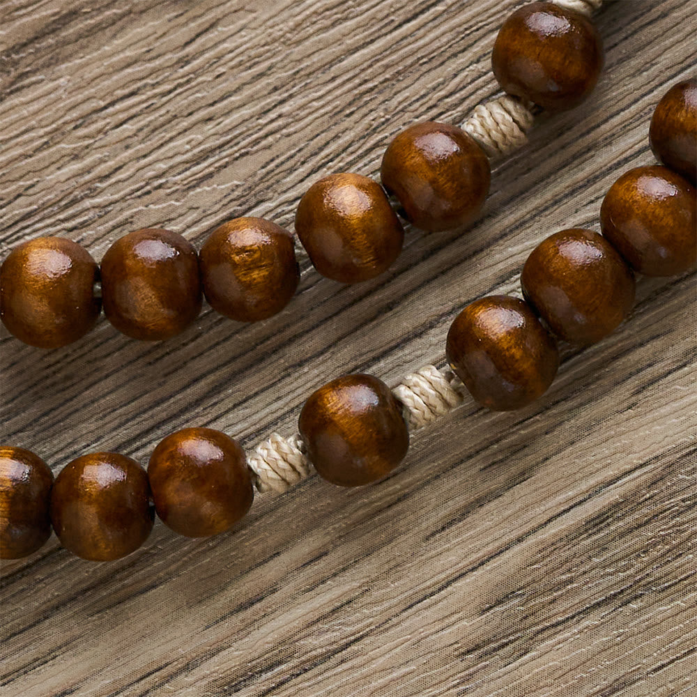 SolaceBeads Brown Pine Wood Beads Handmade Rosary: Anchored in Peace and Devotion - image 4