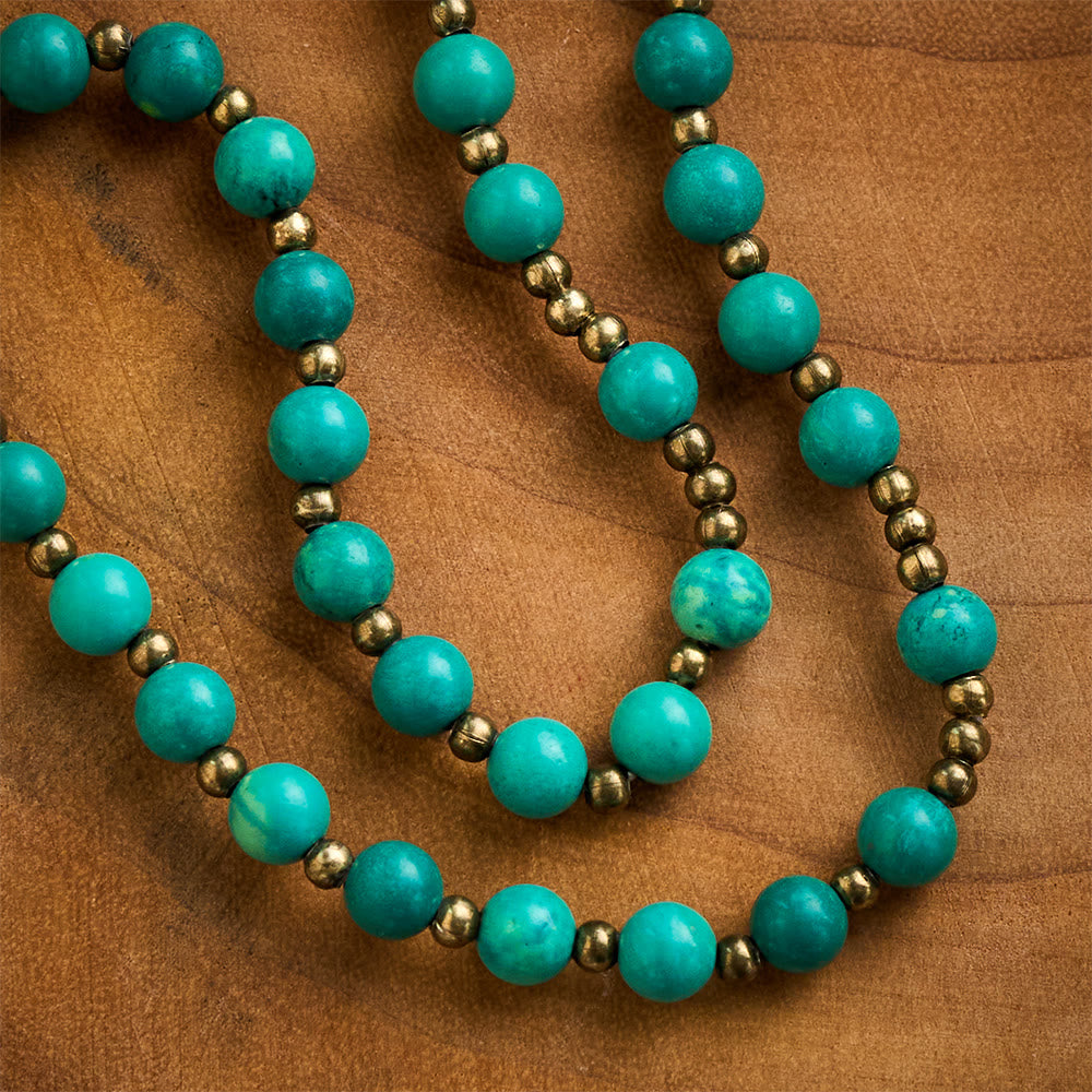 SolaceBeads Turquoise Wrap Bracelet with St. Benedict Medal &amp; Crucifix: Wearable Devotion - image 2