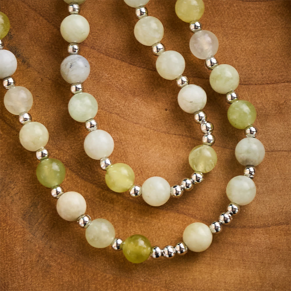 SolaceBeads Green Xiuyan Jade Rosary Bracelet Wrap with Miraculous Medal: Wearable Calm - image 3