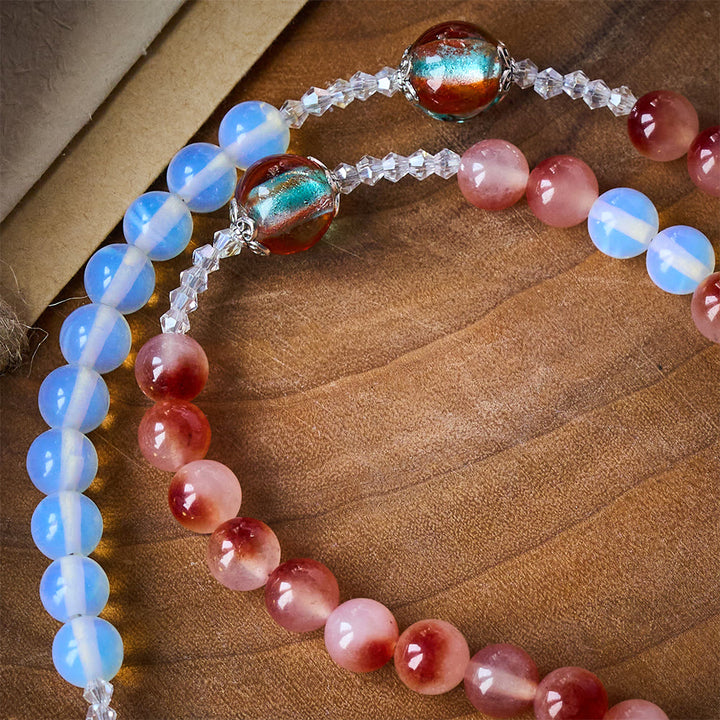 SolaceBeads Divine Mercy Chaplet: A Guardian of Peace - With Opal, Carnelian &amp; Lampwork Beads - image 4