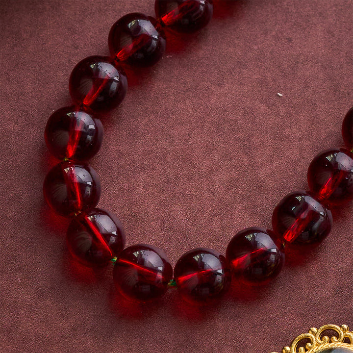 SolaceBeads Wine Red St. Therese Glass Roasary Chaplet With Floral Lampwork Bead: Timeless Elegance - image 2