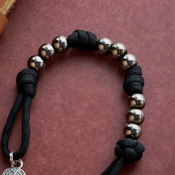 Solacebead Silver St. Benedict Rosary Chaplet With Medel &amp; Cross: A Symbol Of Strength - image 4