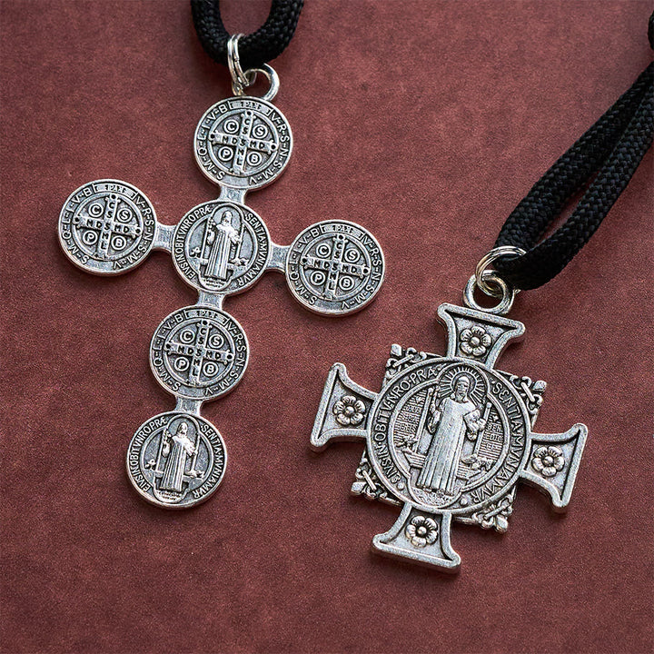 Solacebead Silver Metal St. Benedict Rosary Chaplet With Medel &amp; Cross: A Symbol Of Strength - image 5