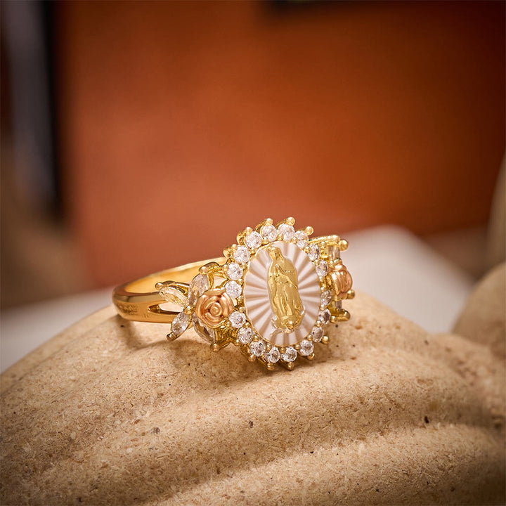 SolaceBeads Guadalupe Rose Rhinestone Ring: Sparkling Light in Bloom - image 2