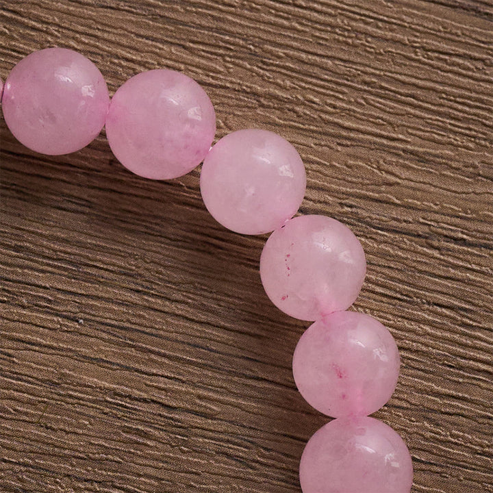 SolaceBeads Divine Cross &amp; Marian Charm Bracelet: Rose Quartz &amp; White Turquoise Devotion - image 4