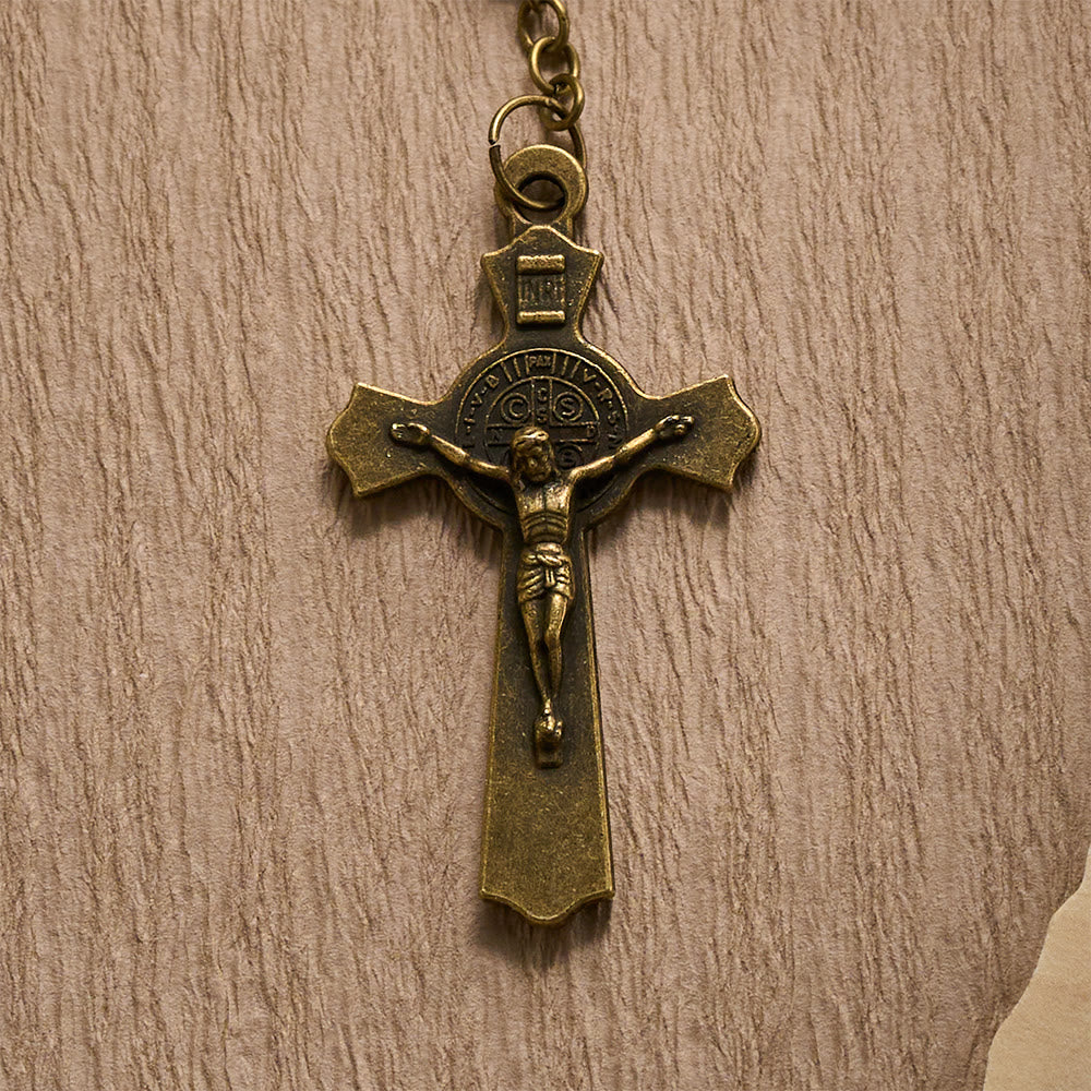 SolaceBeads St. Benedict Black Crystal Chaplet: Divine Protection &amp; Sacred Devotion - image 5