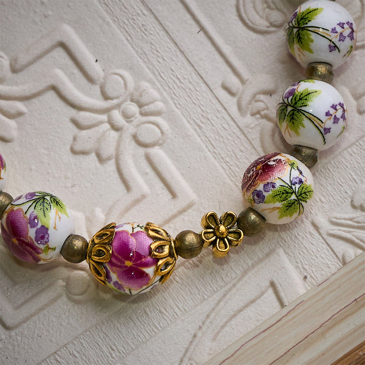 SolaceBeads Floral Ceramic Rosary Bracelet: A Bloom of Grace in Every Bead - image 3