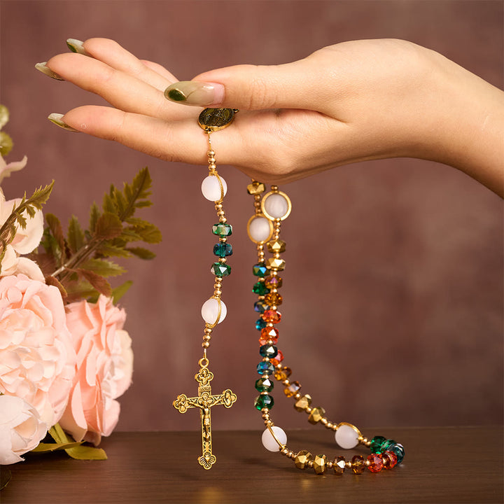 SolaceBeads Mystical Rose Tone Rosary: A Prismatic Tapestry of Grace - image 1