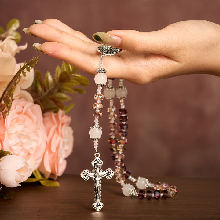 SolaceBeads Purple Tone Crystal Contemplation Rosary: A Faceted Refuge of Light - image 1