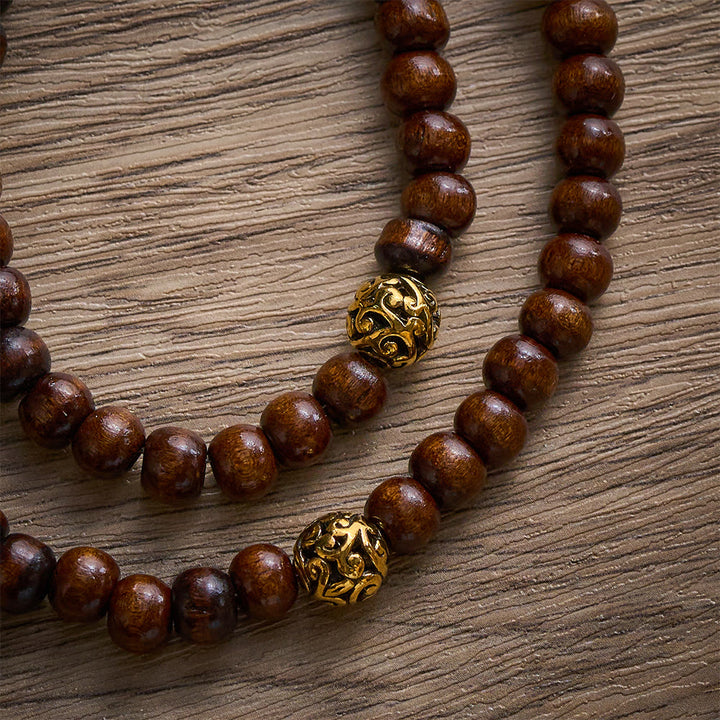 Solacebeads 15/20 Decade Maple Wood Rosary: Warm Devotion - Miraculous Medal &amp; Wooden Crucifix - image 2