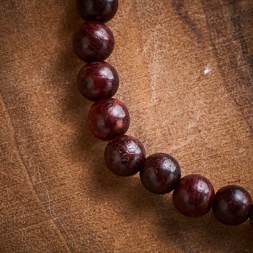 Solacebeads Rosewood Rosary Bracelet Connected With St. Benedict Medal &amp; Cross: Sacred Protection - image 2
