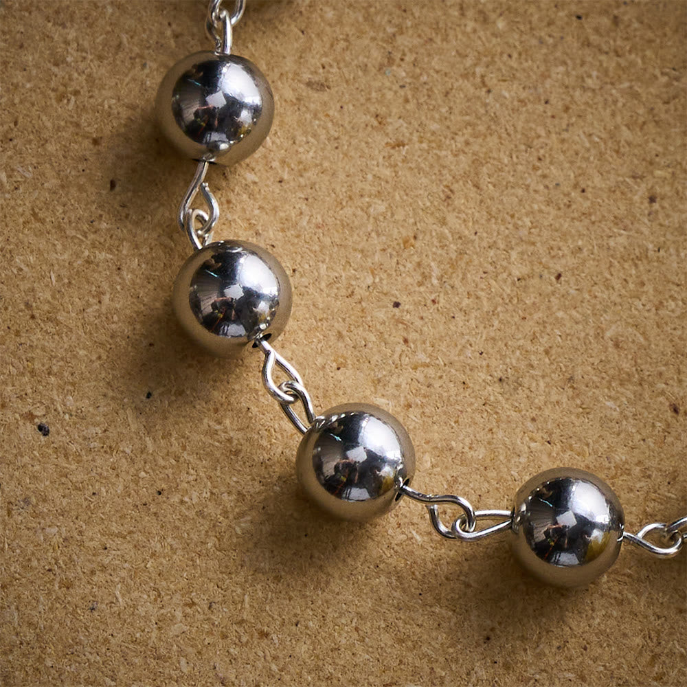 Solacebeads Steel Tone Alloy Bracelet With Miraculous Medal &amp; Cross: Urban Faith And Strength - image 2