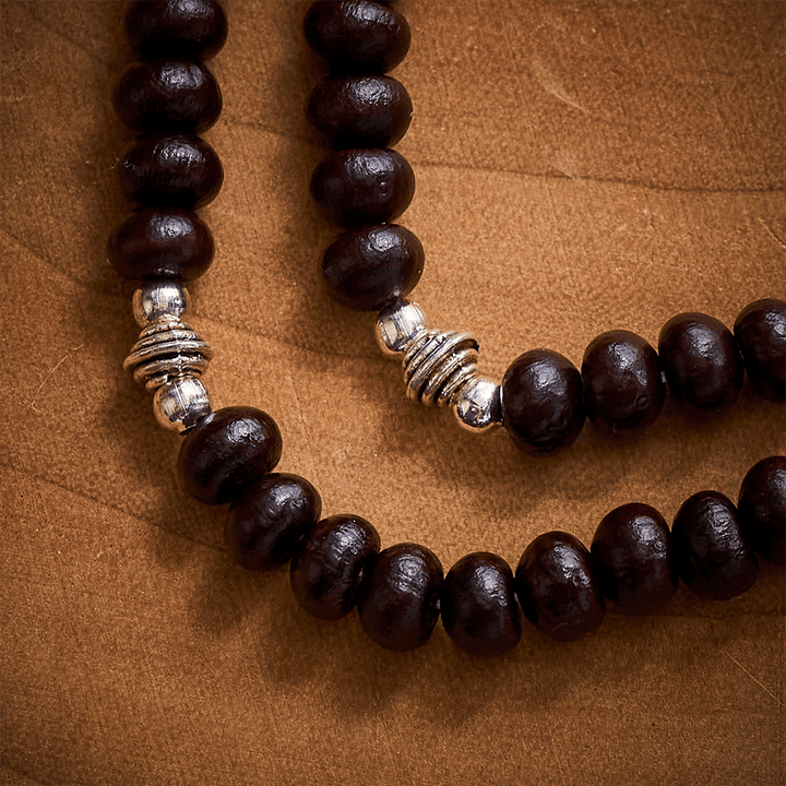 SolaceBeads Dark Brown Bodhi Seed Beaded Bracelet with St. Benedict Medal &amp; Magnetic Closure - image 4