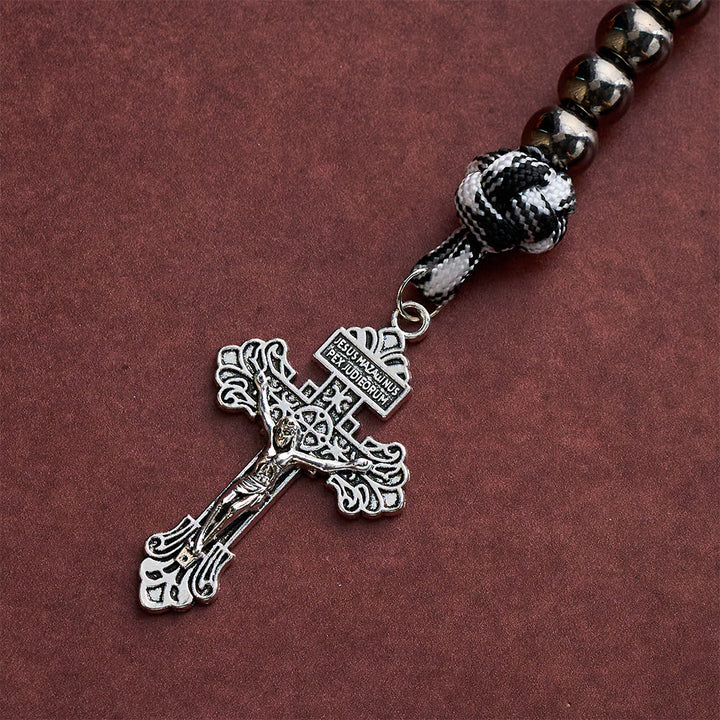 SolaceBeads Durable Paracord Chaplet: Metal Beads with St. Michael &amp; Cross Accents - image 6
