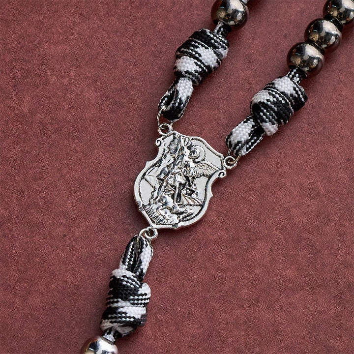 SolaceBeads Durable Paracord Chaplet: Metal Beads with St. Michael &amp; Cross Accents - image 5