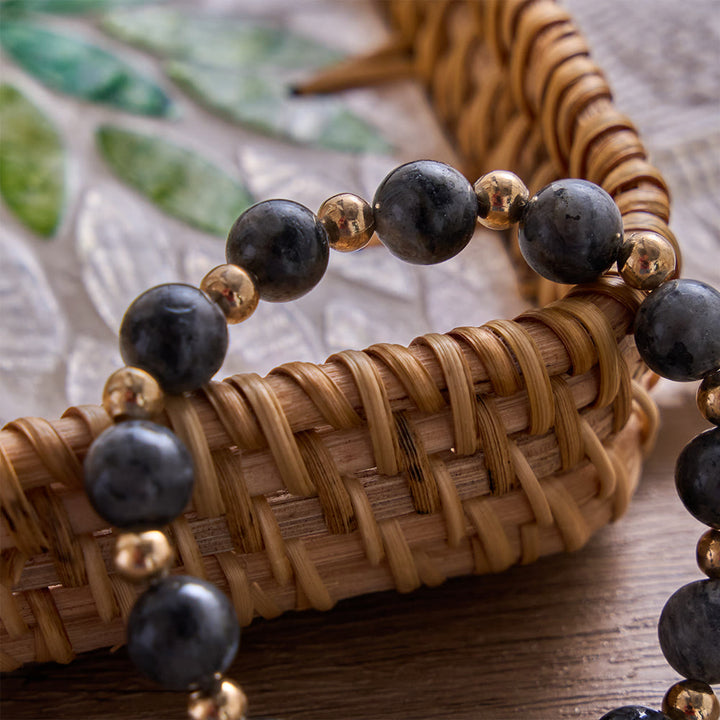 SolaceBeads The Dark Luster Faith Black Flash Bodhi Wood Beads Rosary Bracelet: Rooted in Peace - image 2